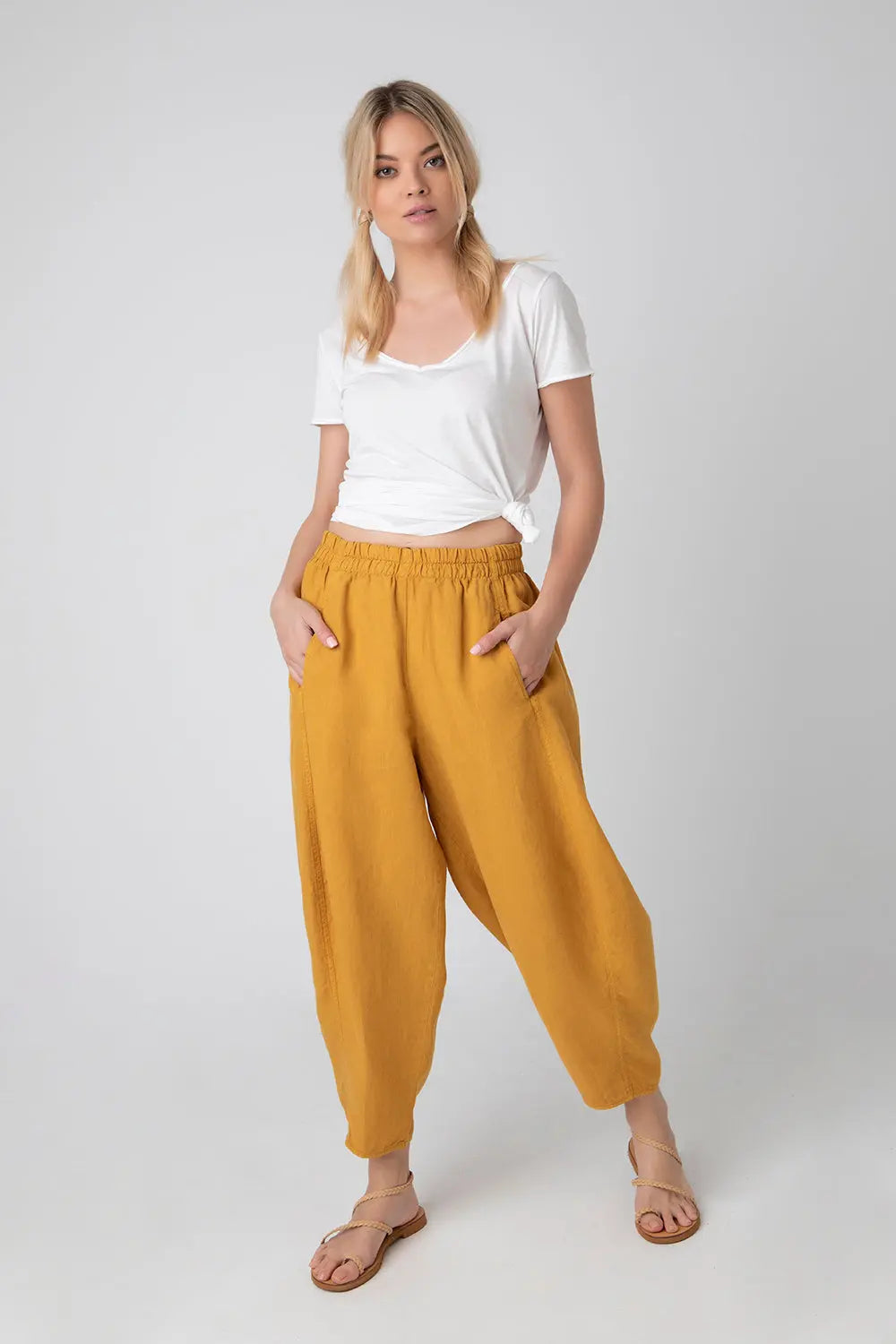 Ankle Linen Pants NIMAconcept