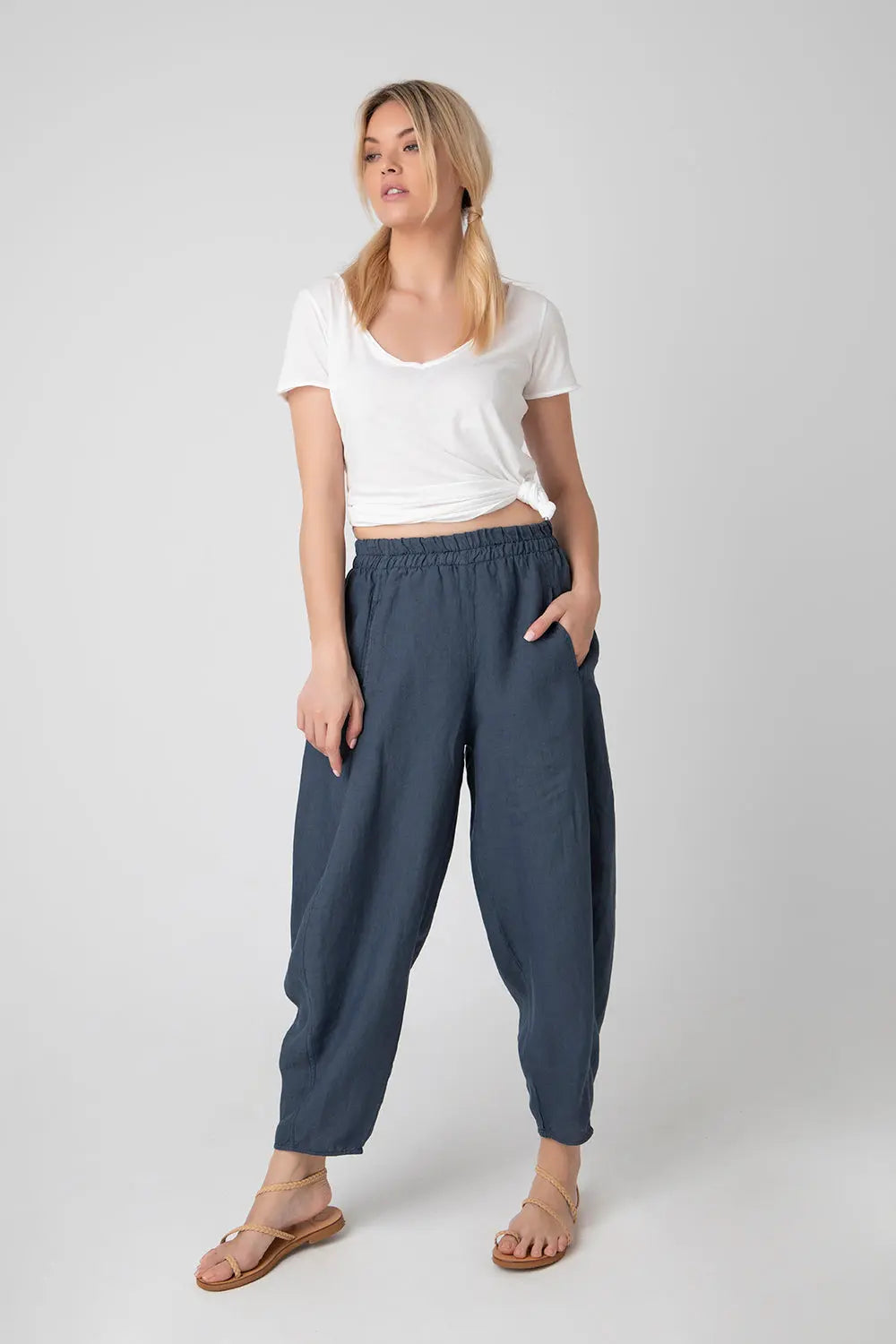 Ankle Linen Pants NIMAconcept