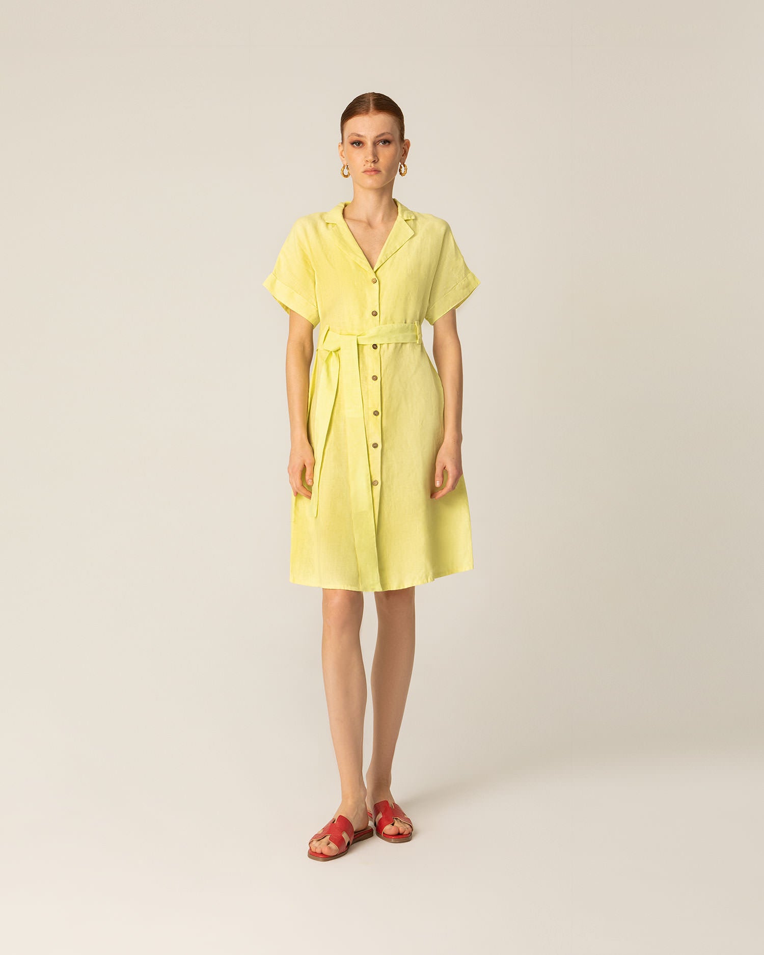 Linen Chemisier Dress