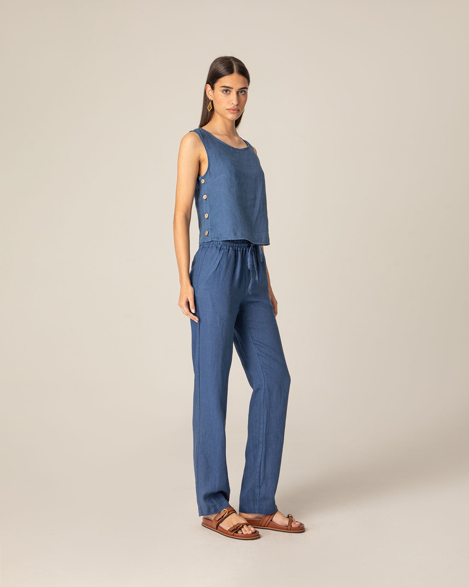 Linen Slim Fit Pants