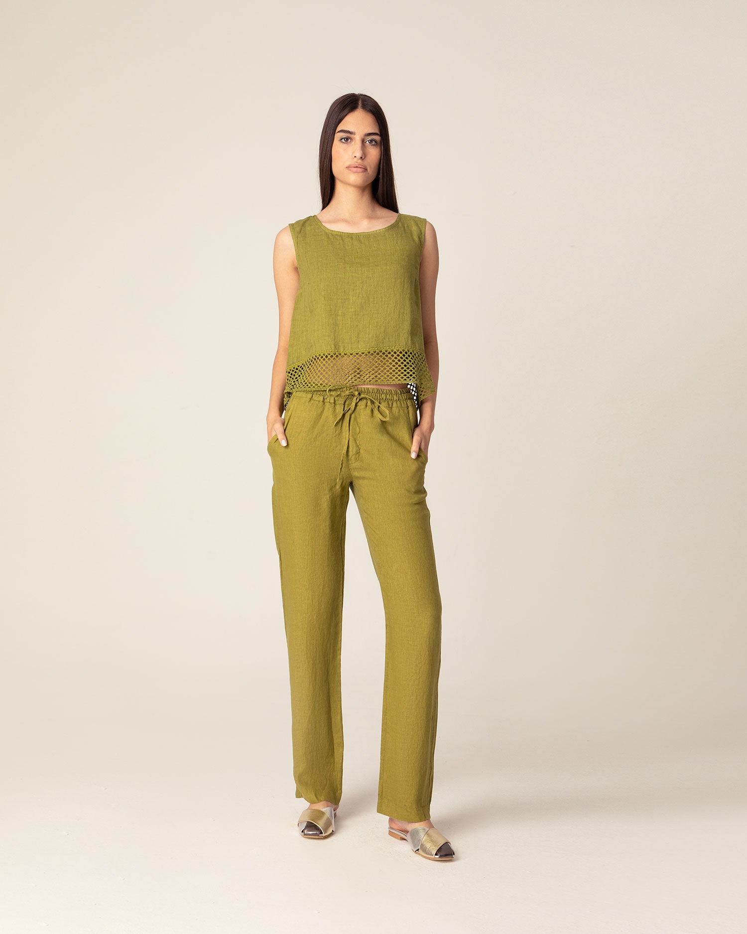 Linen Slim Fit Pants